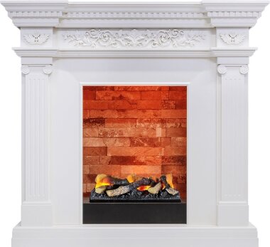 Каминокомплект Dimplex Amalfi - Белый дуб с очагом Cassette 400 LNH-INT (с дровами) — Умный климат - Красноярск