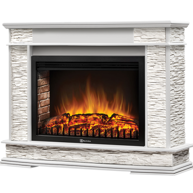 Портал Firelight Scala 30 сланец скалистый белый, белый дуб — Умный климат - Красноярск