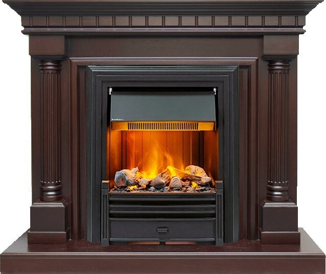 Каминокомплект Dimplex Dallas - Темный дуб с очагом Brookline Black фото 1 — Умный климат - Красноярск