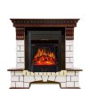 Каминокомплект Royal Flame Pierre Luxe угловой - Темный дуб / Белый с очагом Majestic FX Black фото 1 — Умный климат - Красноярск