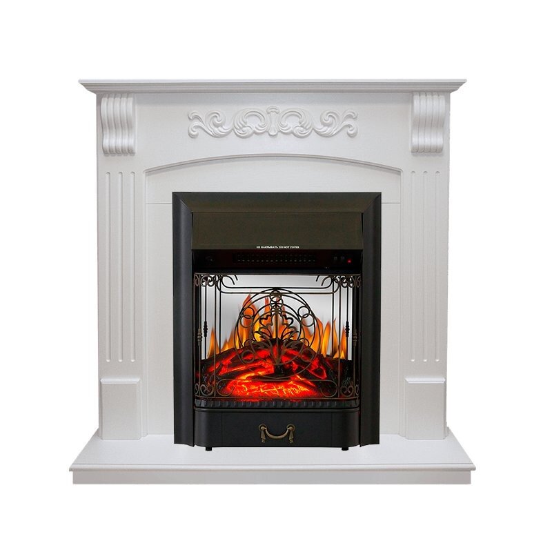 Каминокомплект Royal Flame Sorrento - Белый дуб с очагом Majestic FX M Black фото 1 — Умный климат - Красноярск