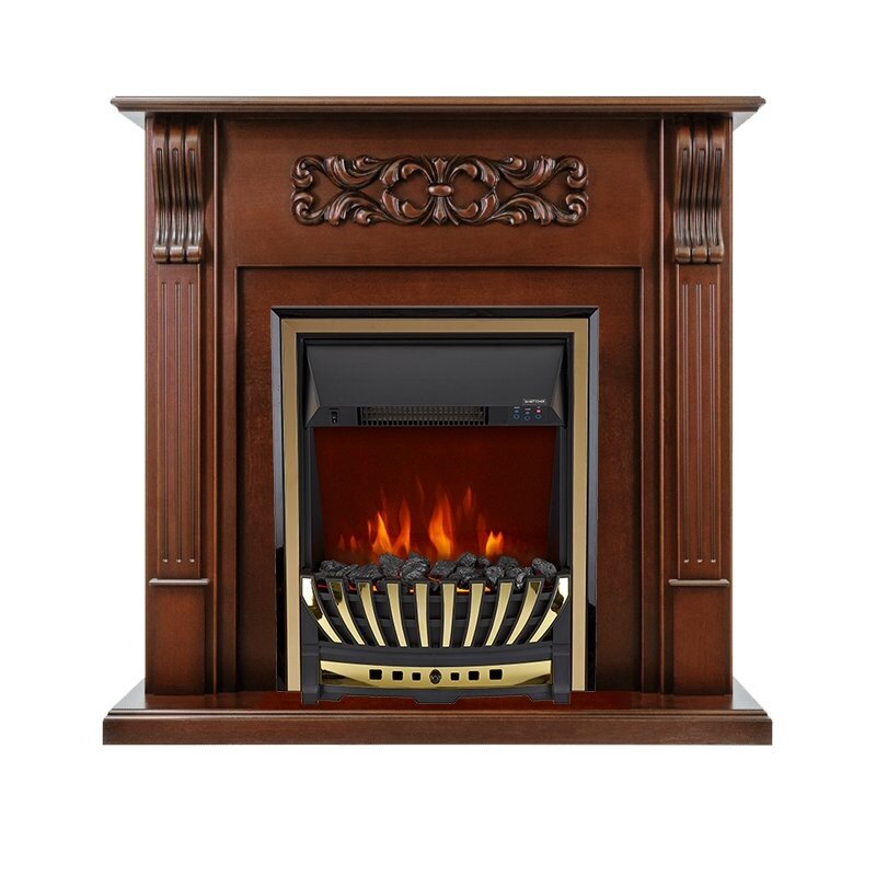 Каминокомплект Royal Flame Venice - Махагон коричневый антик с очагом Aspen Gold фото 1 — Умный климат - Красноярск