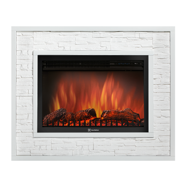 Портал Firelight Loft 30 камень белый / белая эмаль — Умный климат - Красноярск