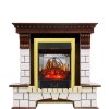 Каминокомплект Royal Flame Pierre Luxe угловой - Темный дуб / Белый с очагом Majestic FX M Brass фото 1 — Умный климат - Красноярск