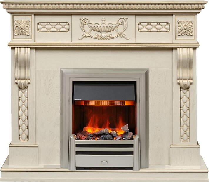 Каминокомплект Dimplex Corsica - Слоновая кость с патиной с очагом Chesford фото 1 — Умный климат - Красноярск