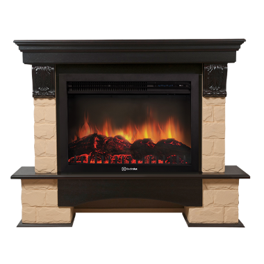 Портал Firelight Forte 30S камень бежевый, темный дуб — Умный климат - Красноярск