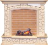 Каминокомплект Dimplex Preston - Слоновая кость с патиной / Кирпич с очагом Cassette 400 NH фото 1 — Умный климат - Красноярск