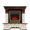 Каминокомплект Royal Flame Pierre Luxe - Темный дуб / Белый с очагом Aspen Gold фото 1 — Умный климат - Красноярск