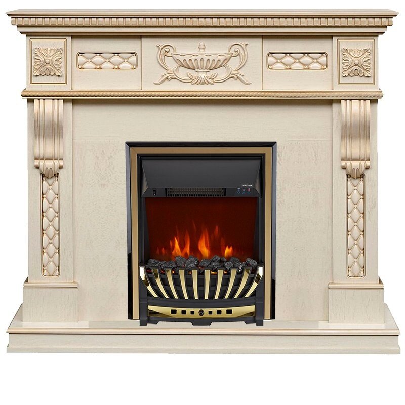 Каминокомплект Royal Flame Corsica - Слоновая кость с патиной с очагом Aspen Gold фото 1 — Умный климат - Красноярск