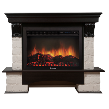 Портал Firelight Forte 30S камень белый, темный дуб — Умный климат - Красноярск