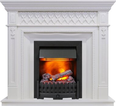 Каминокомплект Dimplex Alexandria - Белый дуб с очагом Danville Black FB2 — Умный климат - Красноярск