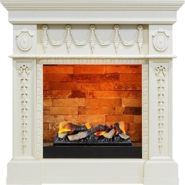 Каминокомплект Dimplex Ampir - Слоновая кость с очагом Cassette 400 LNH-INT (с дровами) — Умный климат - Красноярск