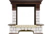 Каминокомплект Royal Flame Pierre Luxe - Темный дуб / Белый с очагом Majestic FX Black фото 2 — Умный климат - Красноярск