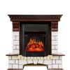 Каминокомплект Royal Flame Pierre Luxe - Темный дуб / Белый с очагом Majestic FX Black фото 1 — Умный климат - Красноярск