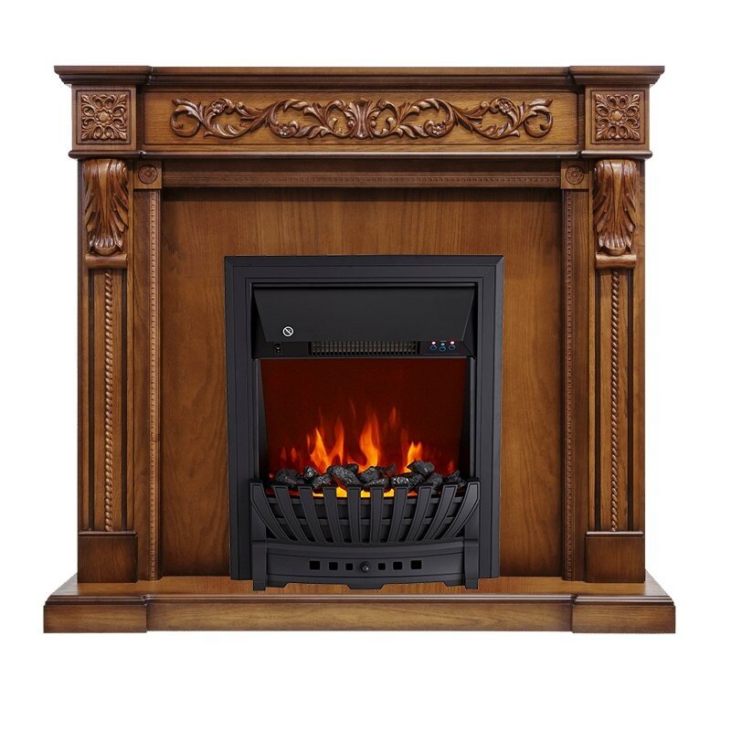 Каминокомплект Royal Flame Neapol - Дуб антик с очагом Aspen Black фото 1 — Умный климат - Красноярск