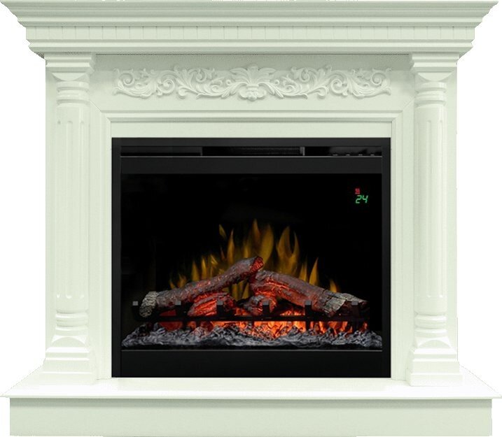 Каминокомплект Dimplex Sicilia - Белый дуб с очагом Symphony 26'' DF2624-L фото 1 — Умный климат - Красноярск