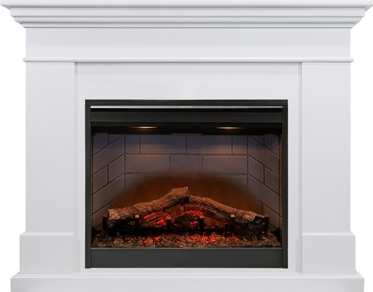 Каминокомплект Dimplex California - Белый (Высота 1005мм) с очагом Symphony 26'' DF2608-INT фото 1 — Умный климат - Красноярск