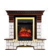 Каминокомплект Royal Flame Pierre Luxe - Темный дуб / Белый с очагом Majestic FX Brass фото 1 — Умный климат - Красноярск
