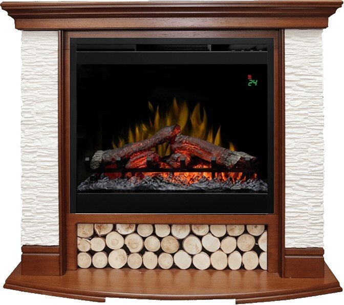 Каминокомплект Dimplex Country - Орех/Сланец белый с очагом Symphony 26'' DF2624-L фото 1 — Умный климат - Красноярск