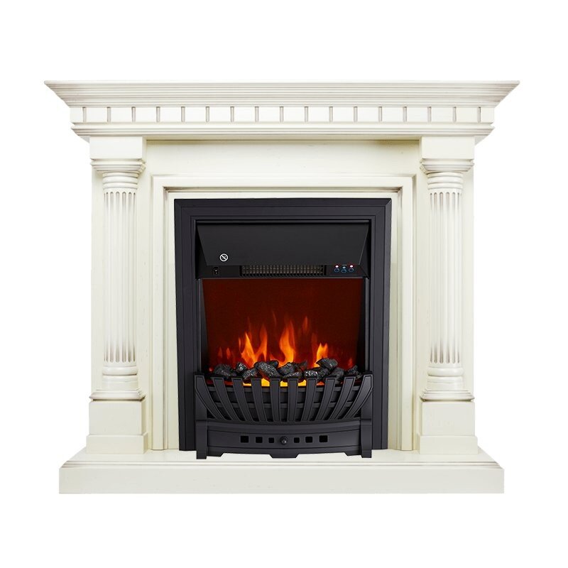 Каминокомплект Royal Flame Dallas - Слоновая кость с патиной с очагом Aspen Black фото 1 — Умный климат - Красноярск