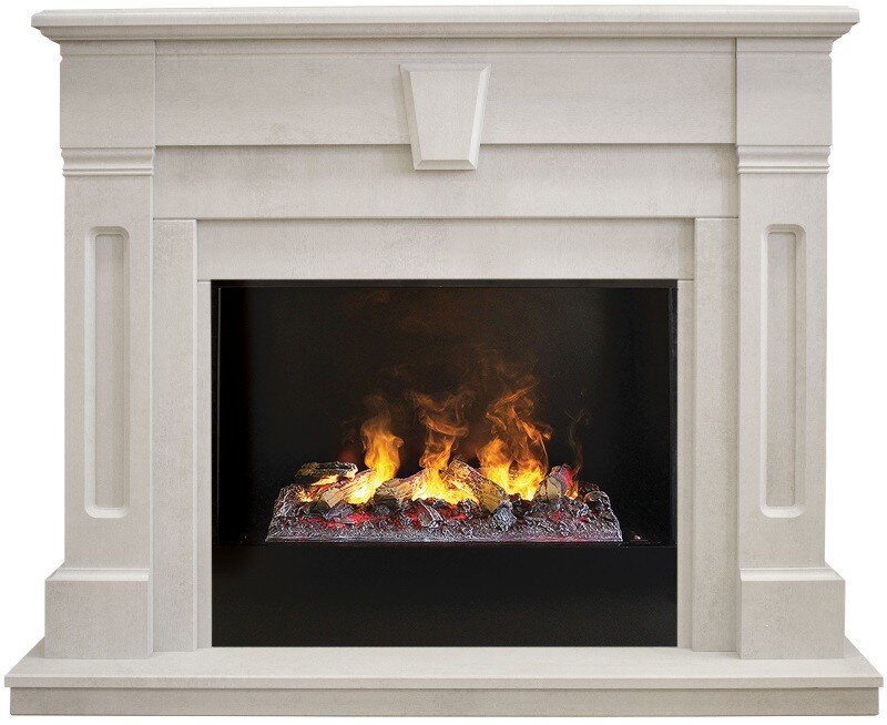 Камин электрический RealFlame Kellie 26 WT 3D Cassette 630 + Black вставка фото 1 — Умный климат - Красноярск