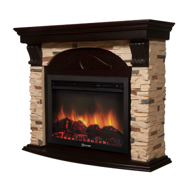 Портал Firelight Torre 30S камень сланец натуральный, темный дуб — Умный климат - Красноярск