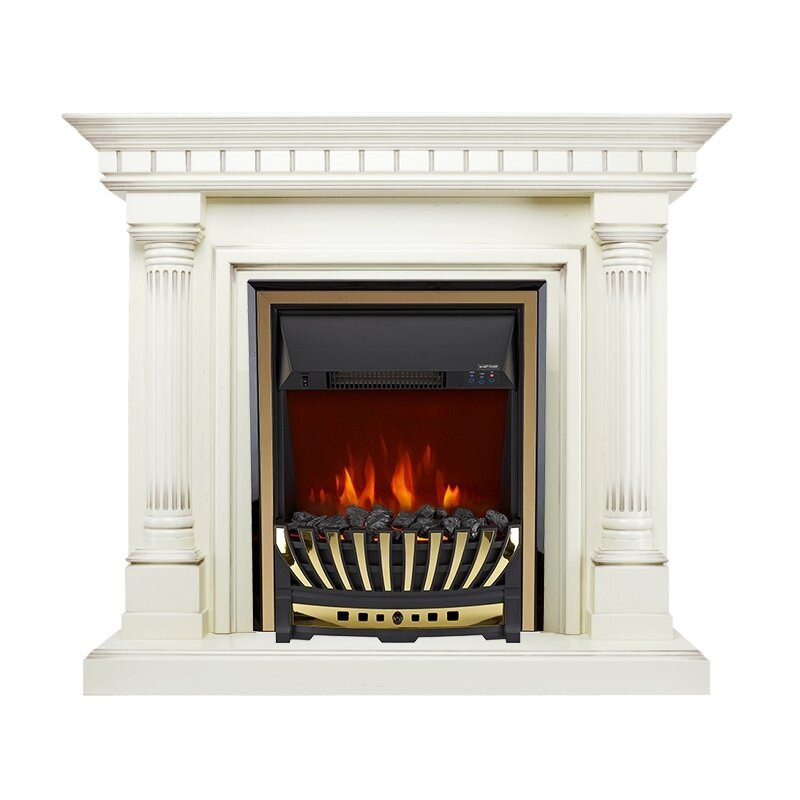 Каминокомплект Royal Flame Dallas - Слоновая кость с патиной с очагом Aspen Gold фото 1 — Умный климат - Красноярск