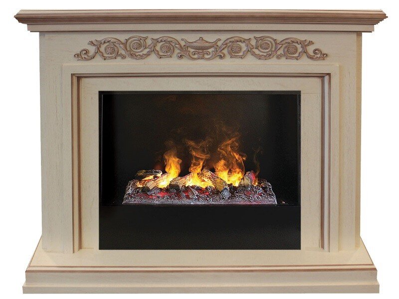 Камин электрический RealFlame Leticia 26 WT 3D Cassette 630 + Black вставка фото 1 — Умный климат - Красноярск