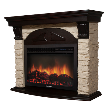 Портал Firelight Torre 30S камень слоновая кость, венге — Умный климат - Красноярск