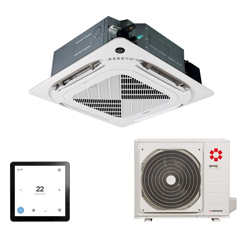 Kentatsu KSVB105HZRN1W/KSUNB105HZRN1/KPU95-DR кассетный кондиционер фото 1 &mdash; Умный климат - Красноярск