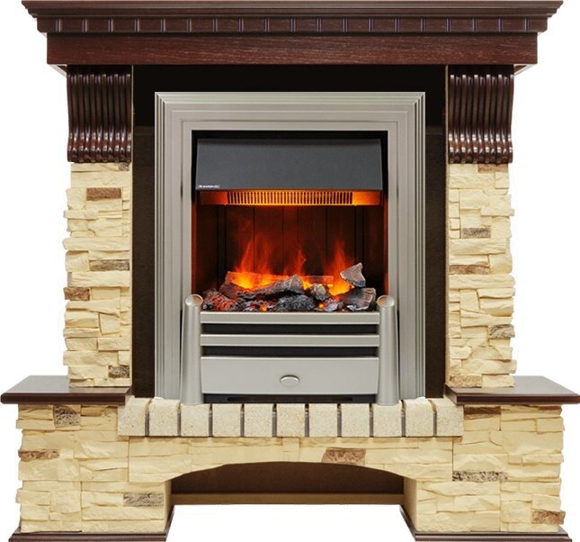 Каминокомплект Dimplex Pierre Luxe - Темный дуб / Сланец с очагом Chesford фото 1 — Умный климат - Красноярск