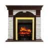 Каминокомплект Royal Flame Dublin - Темный дуб / Сланец белый с очагом Fobos FX Brass фото 1 — Умный климат - Красноярск