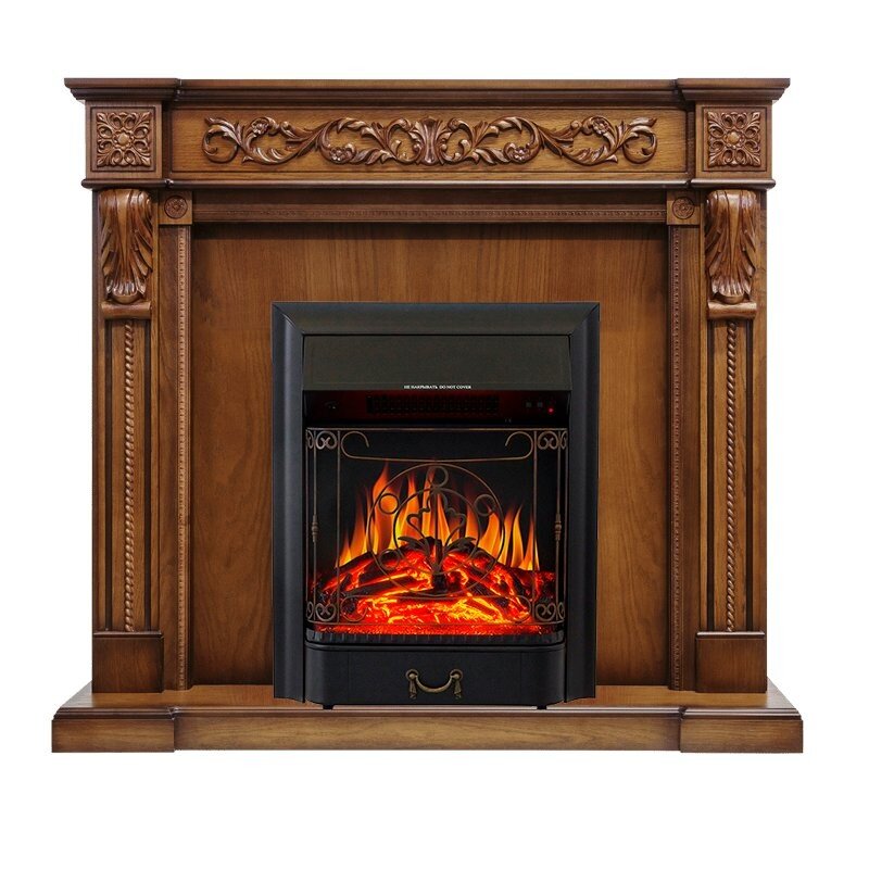 Каминокомплект Royal Flame Neapol - Дуб антик с очагом Majestic FX Black фото 1 — Умный климат - Красноярск