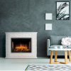 Портал Firelight Quadro 25 песчаник античный белый/белая эмаль фото 3 — Умный климат - Красноярск