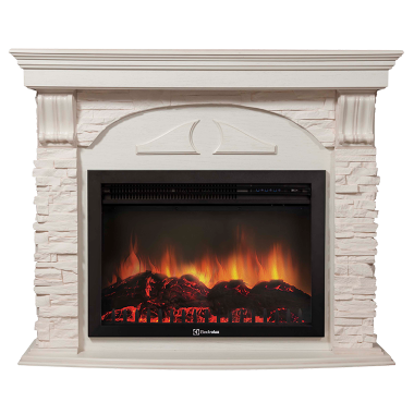 Портал Firelight Torre 30S камень белый, беленый дуб — Умный климат - Красноярск