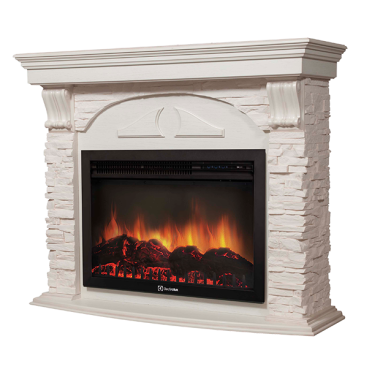 Портал Firelight Torre 30S камень белый, беленый дуб — Умный климат - Красноярск