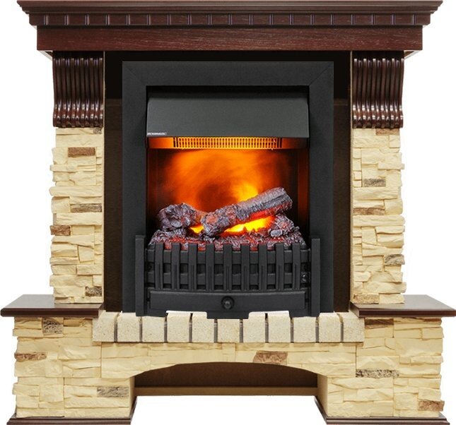 Каминокомплект Dimplex Pierre Luxe - Темный дуб / Сланец с очагом Danville Black FB2 фото 1 — Умный климат - Красноярск