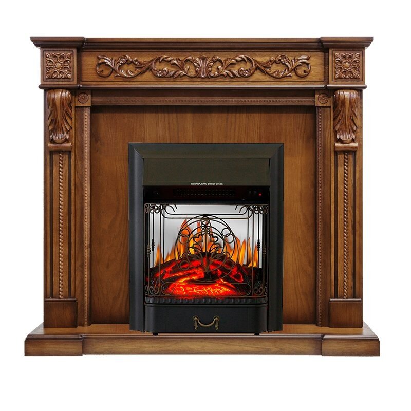 Каминокомплект Royal Flame Neapol - Дуб антик с очагом Majestic FX M Black фото 1 — Умный климат - Красноярск