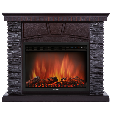 Портал Firelight Porto 25 сланец чёрный, венге — Умный климат - Красноярск