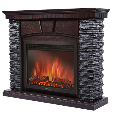 Портал Firelight Porto 25 сланец чёрный, венге — Умный климат - Красноярск