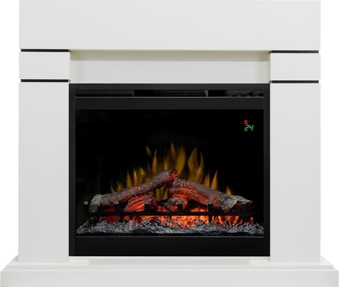 Каминокомплект Dimplex Lindos - Белый (Высота 985мм) с очагом Symphony 26'' DF2624-L фото 1 — Умный климат - Красноярск