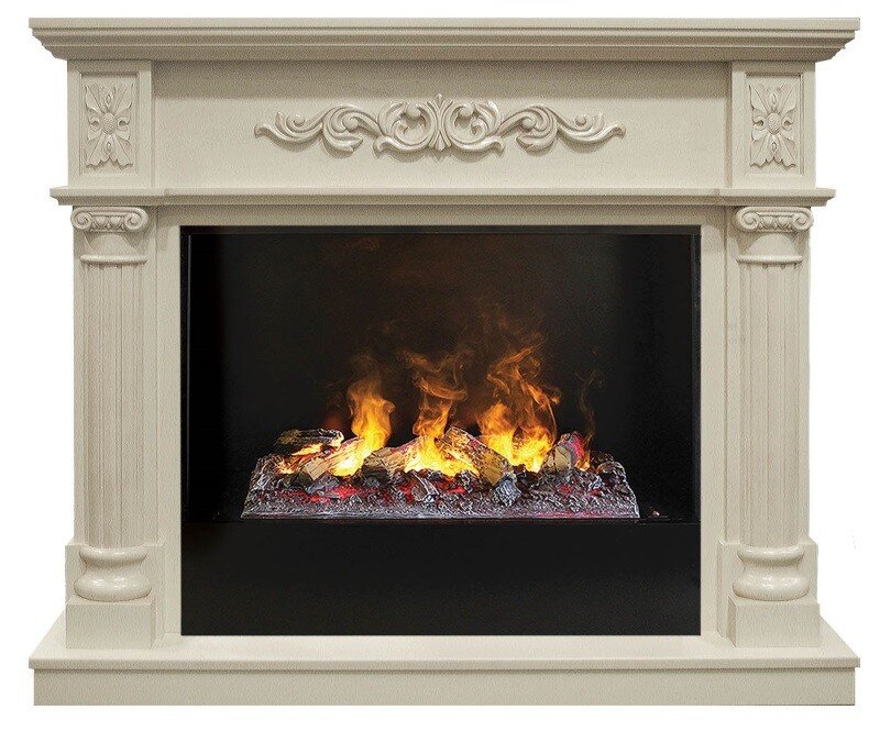 Камин электрический RealFlame Silvia 26 WT 3D Cassette 630 + Black вставка 1 фото 1 — Умный климат - Красноярск