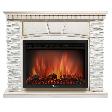 Портал Firelight Porto 25 сланец белый / белёный дуб — Умный климат - Красноярск