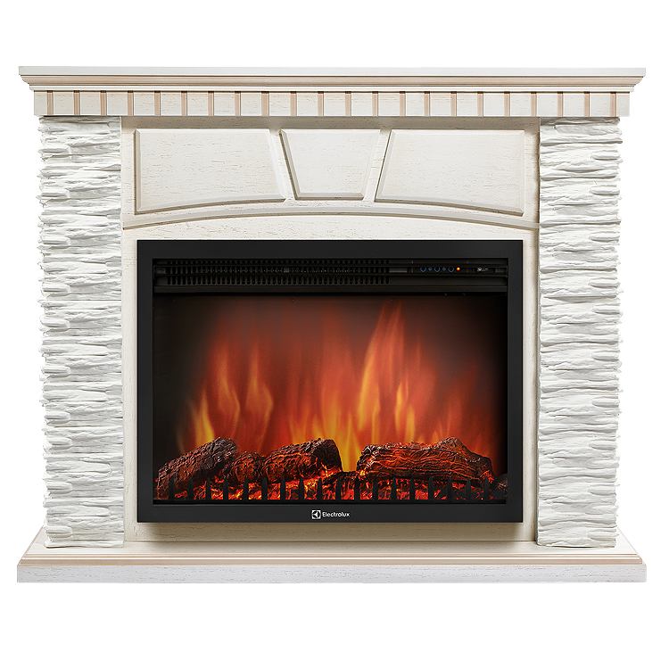 Портал Firelight Porto 25 сланец белый / белёный дуб фото 1 — Умный климат - Красноярск