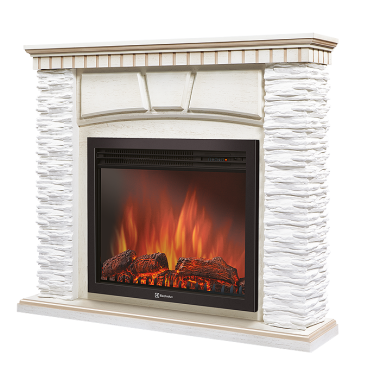 Портал Firelight Porto 25 сланец белый / белёный дуб — Умный климат - Красноярск