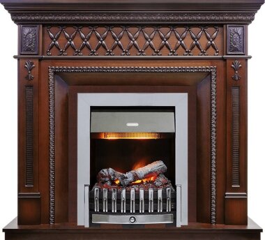 Каминокомплект Dimplex Alexandria - Махагон коричневый антик с очагом Danville Chrome FB2 — Умный климат - Красноярск
