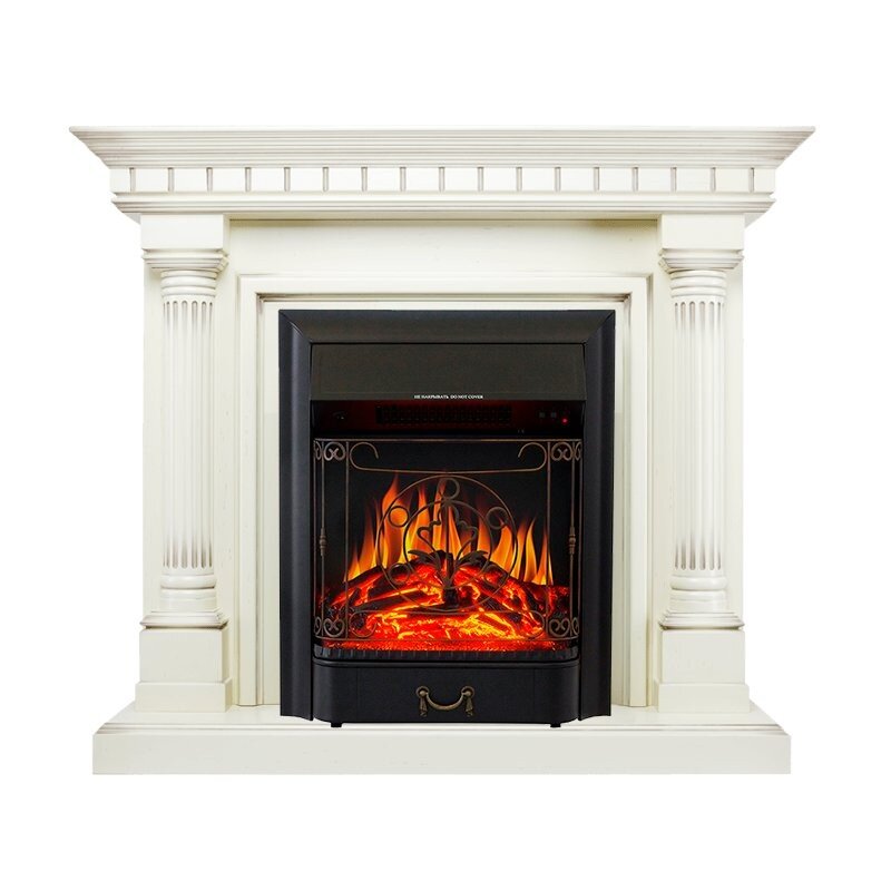 Каминокомплект Royal Flame Dallas - Слоновая кость с патиной с очагом Majestic FX Black фото 1 — Умный климат - Красноярск
