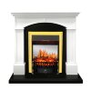 Каминокомплект Royal Flame Langford - Белый с черным с очагом Fobos FX M Brass фото 1 — Умный климат - Красноярск