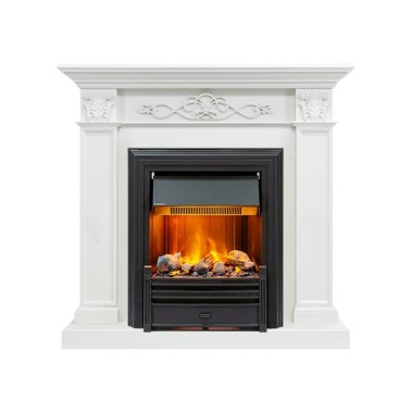 Каминокомплект Dimplex Verona - Белый дуб с очагом Brookline Black &mdash; Умный климат - Красноярск