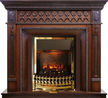 Каминокомплект Dimplex Alexandria - Махагон коричневый антик с очагом Atherton — Умный климат - Красноярск